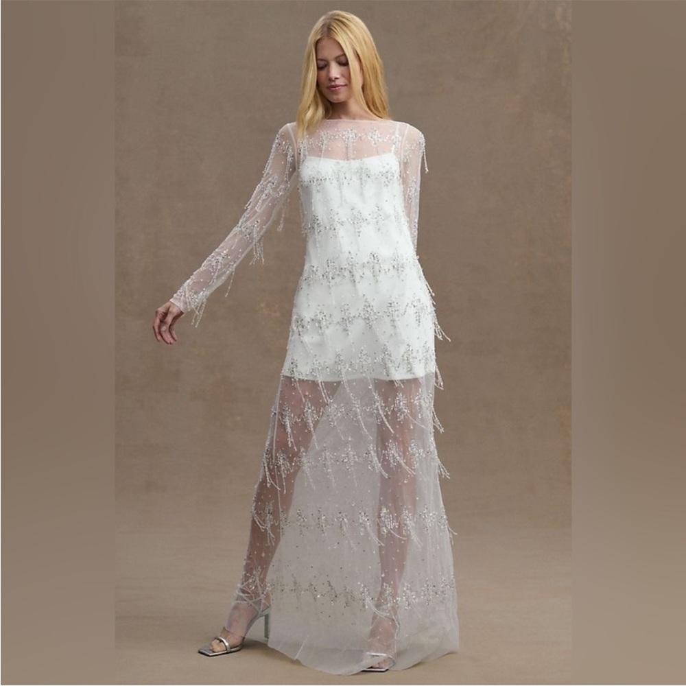 BHLDN Wilhelmina Sheer Long Sleeve
